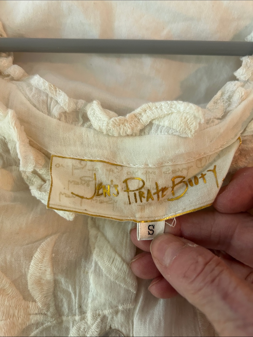 Jen's Pirate Booty Cream Lace-Trim Chemise Top - Picture 3 of 3